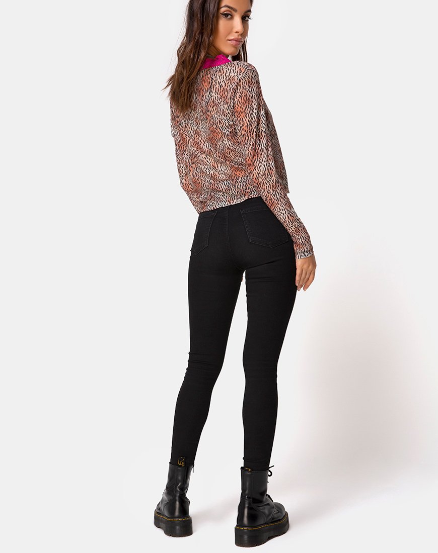 Immagine di Moqui Top Mini Tiger Mesh con Pizzo Viola