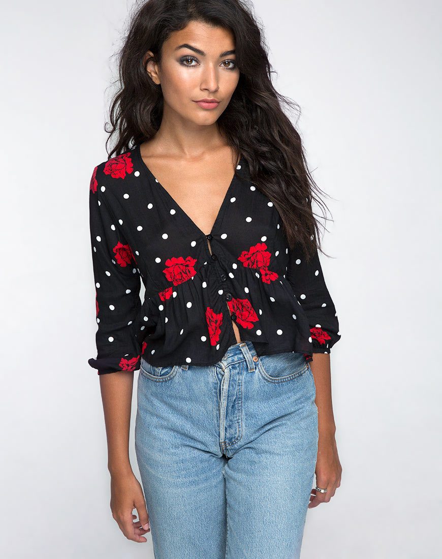 Immagine di Mosca Plunge Top in Cuban Rose