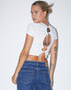 Immagine di Surtie Crop Top in lycra bianco