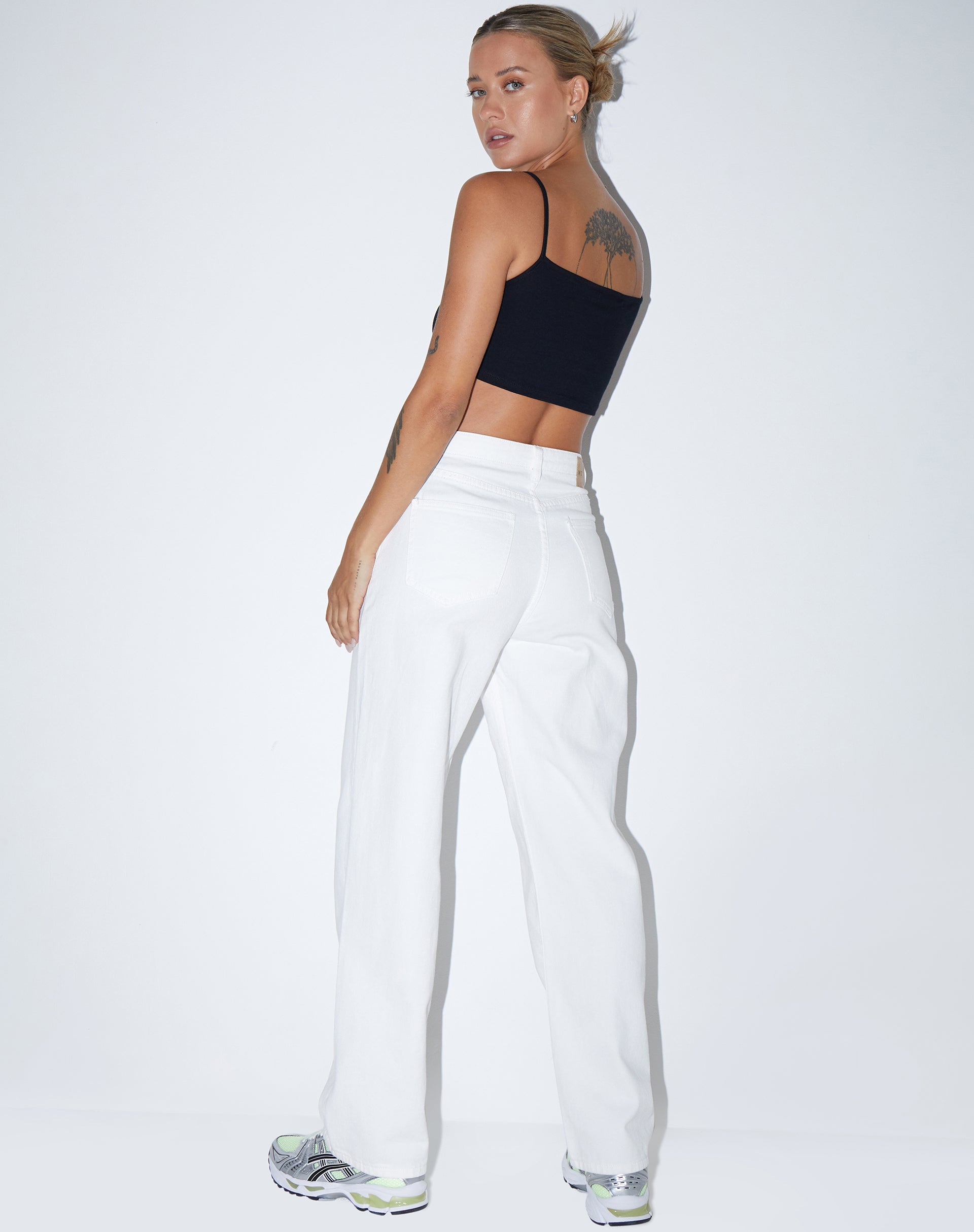 Immagine di Keenan Crop Top in Lycra Nero