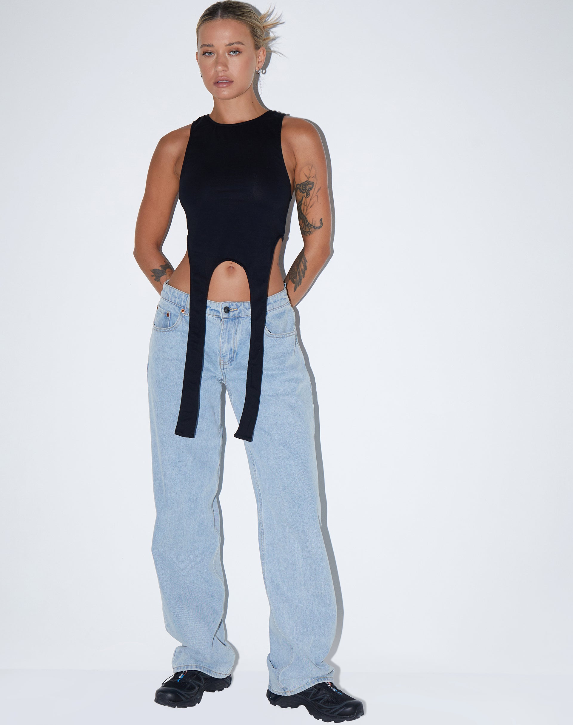 Immagine di Ursula Gilet Top in Lycra Nero