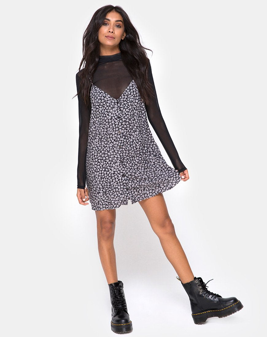 Immagine di Sanna Slip Dress in Ditsy Rose Nero