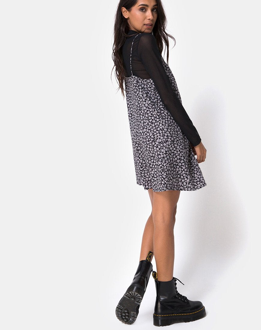 Immagine di Sanna Slip Dress in Ditsy Rose Nero