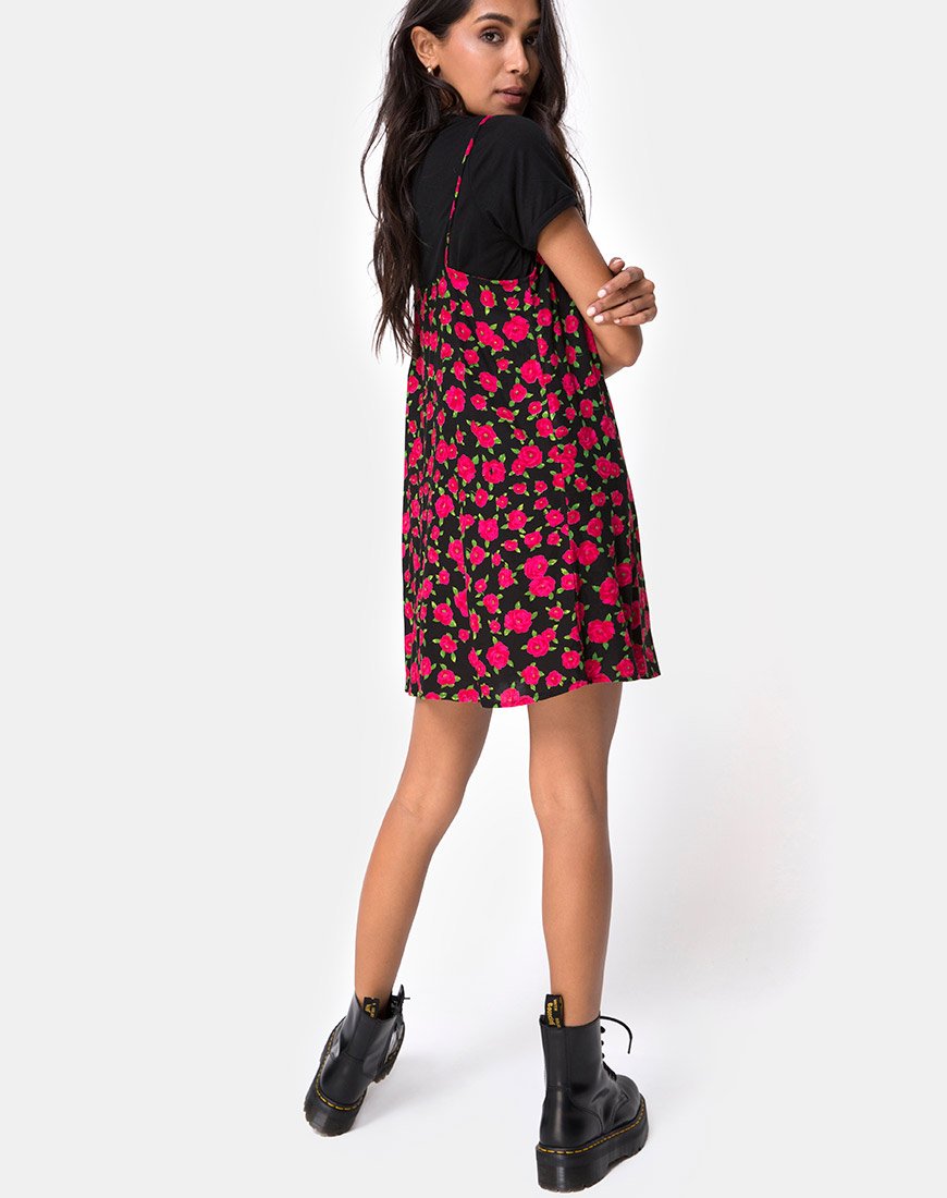 Immagine di Sanna Slip Dress in Red Bloom
