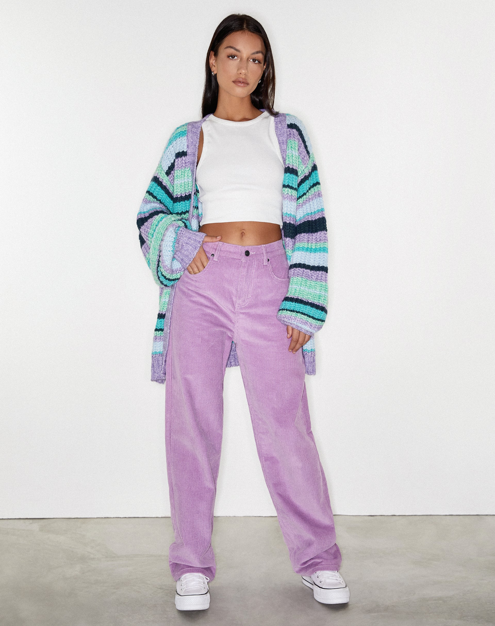 Immagine di Parallel Trouser in Cord Lilla