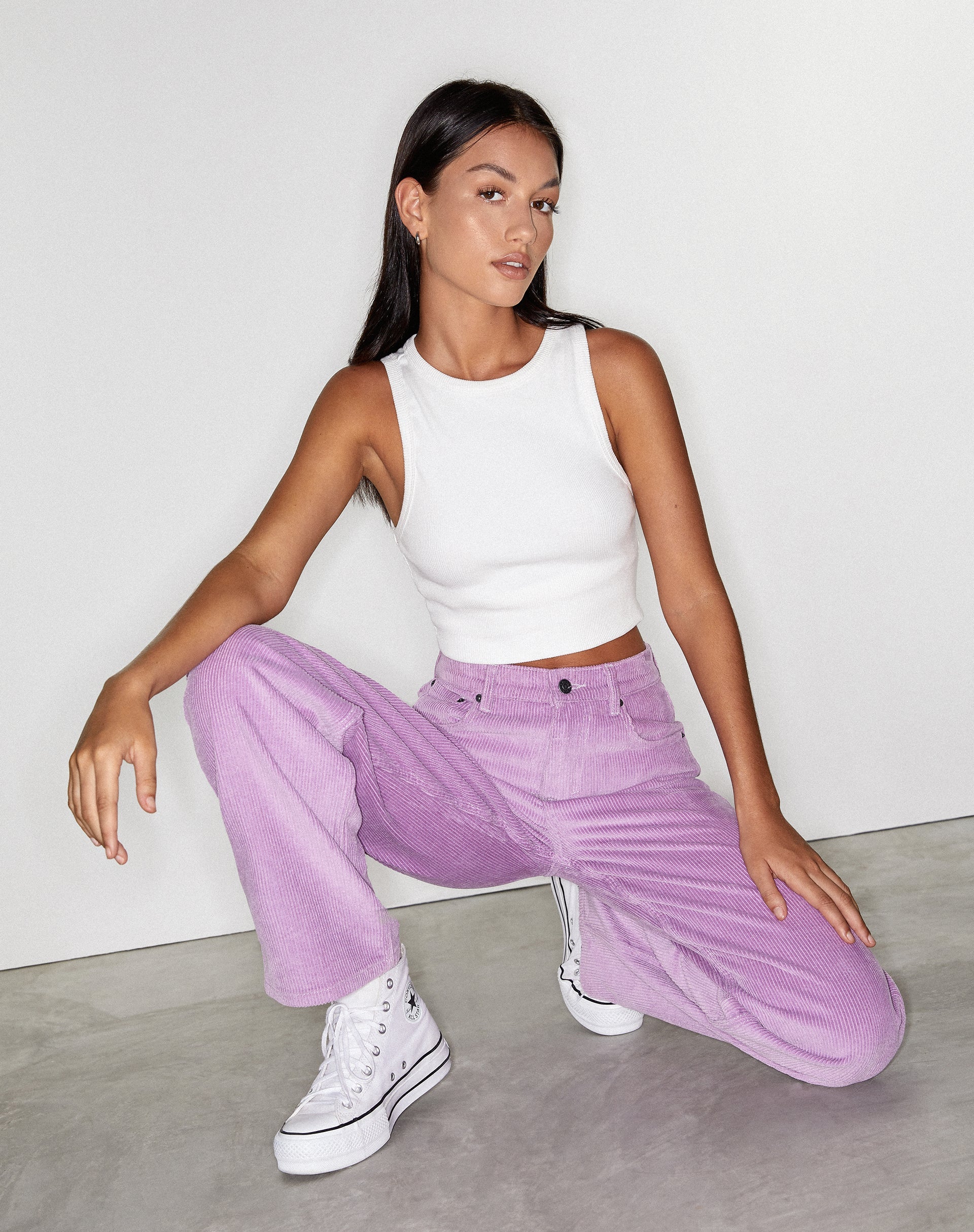Immagine di Parallel Trouser in Cord Lilla