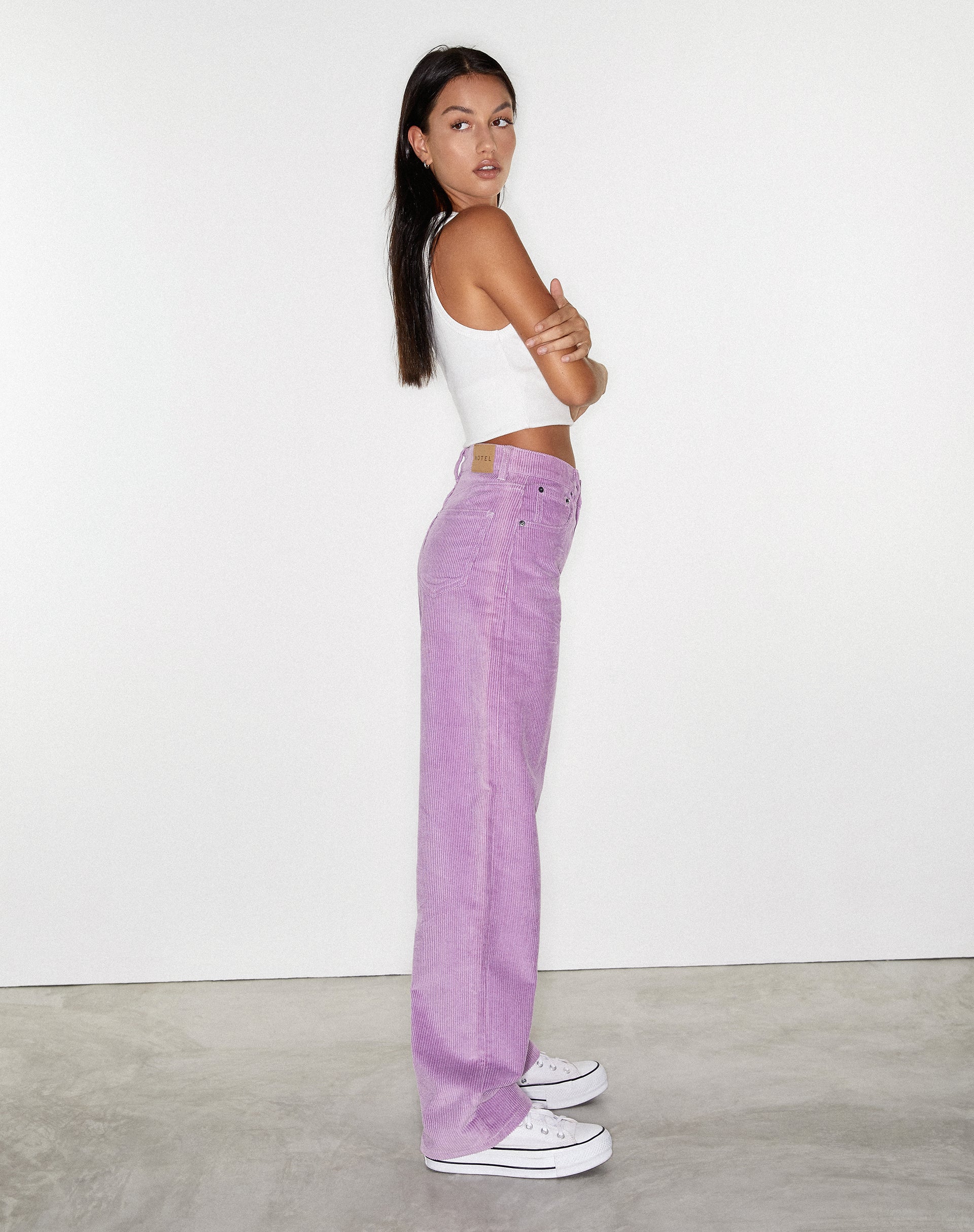 Immagine di Parallel Trouser in Cord Lilla