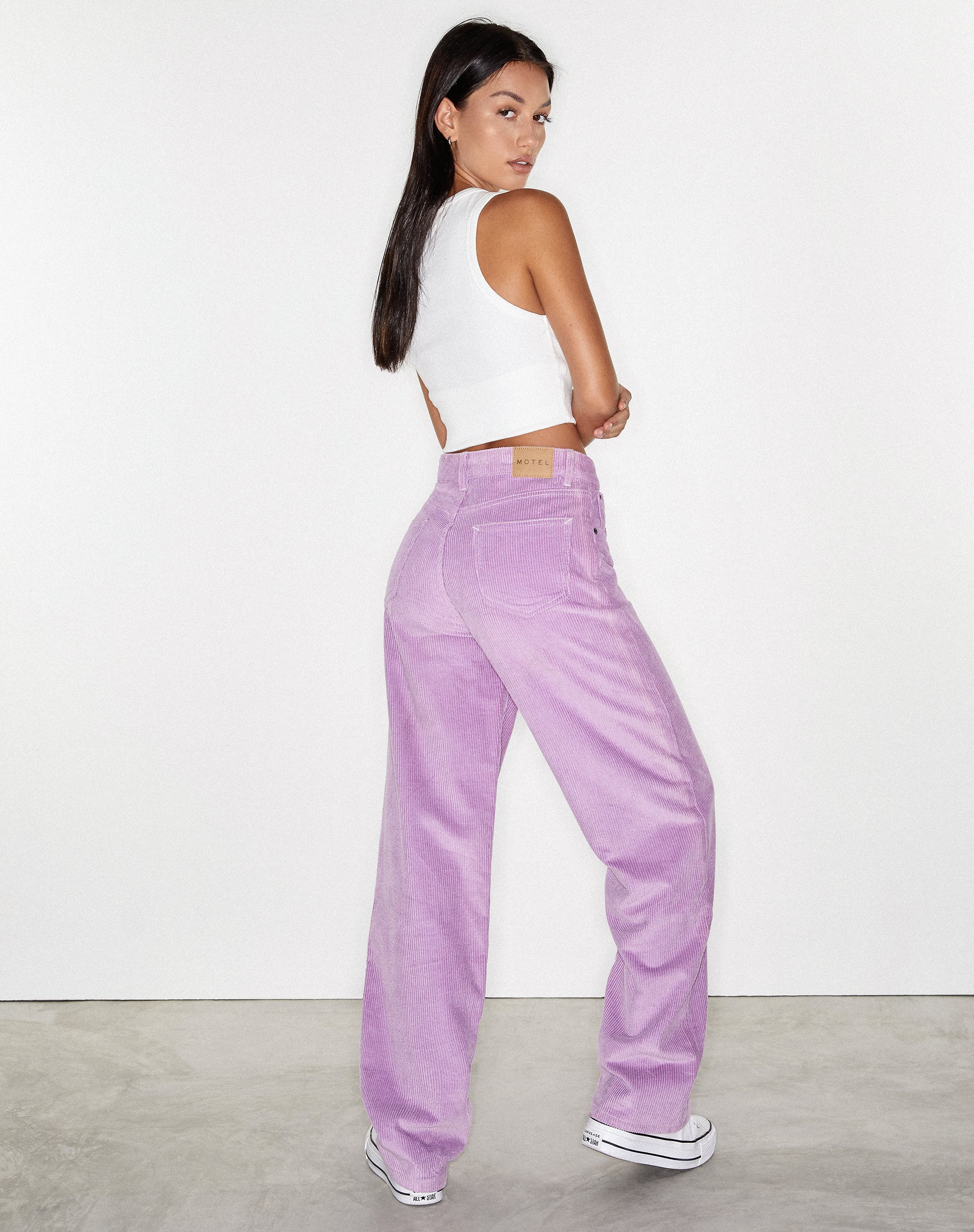Immagine di Parallel Trouser in Cord Lilla
