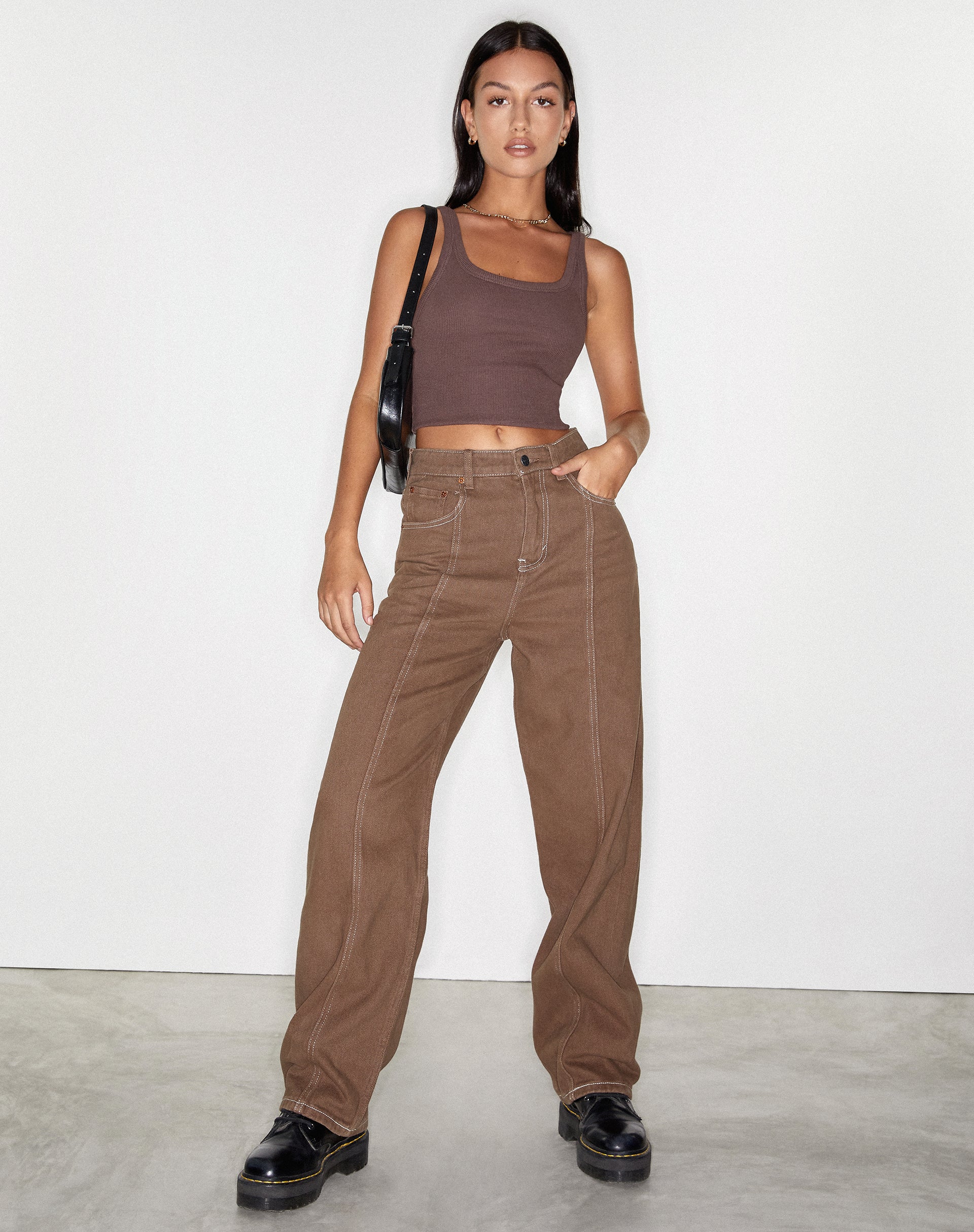 Immagine di Seam Parallel Jeans in Rich Brown