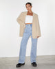 Immagine dei jeans Flare con tasca retrò in lavaggio super chiaro