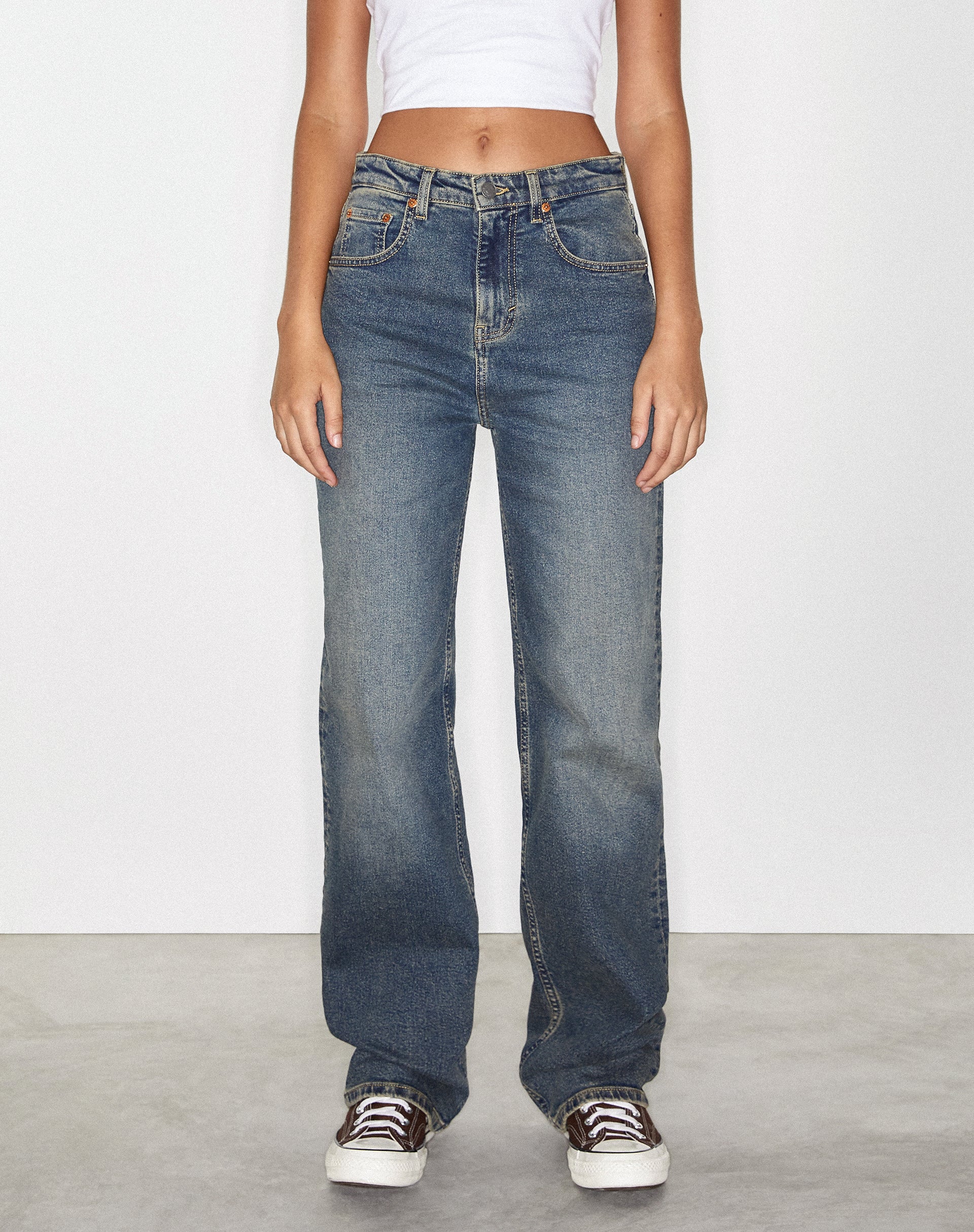 Jeans Parallel in Bryony Twilight Marrone e Blu Acido