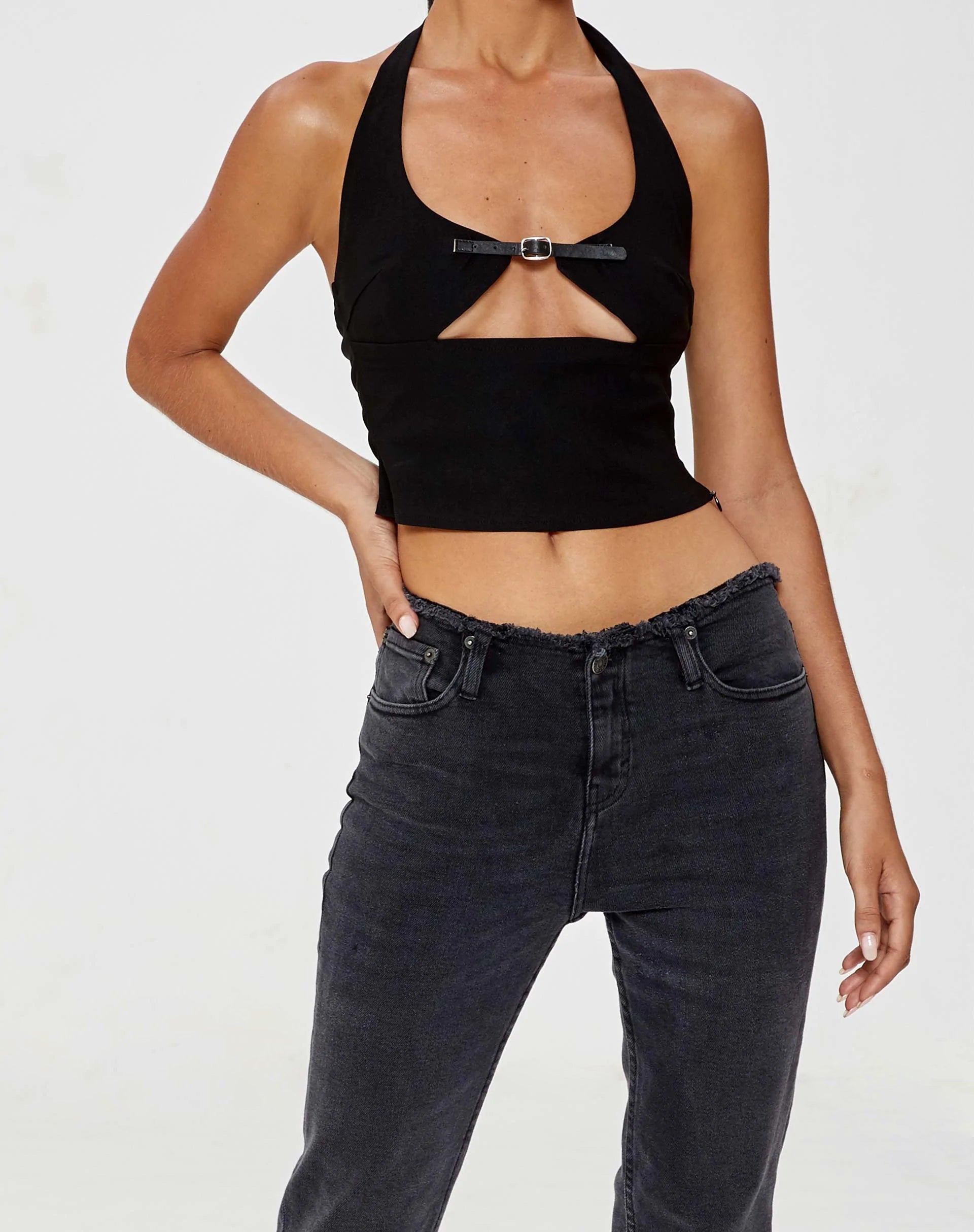 Immagine di Vicauci Cut Out Top in Nero