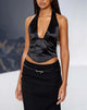 immagine di Praz Halter Top in satin nero
