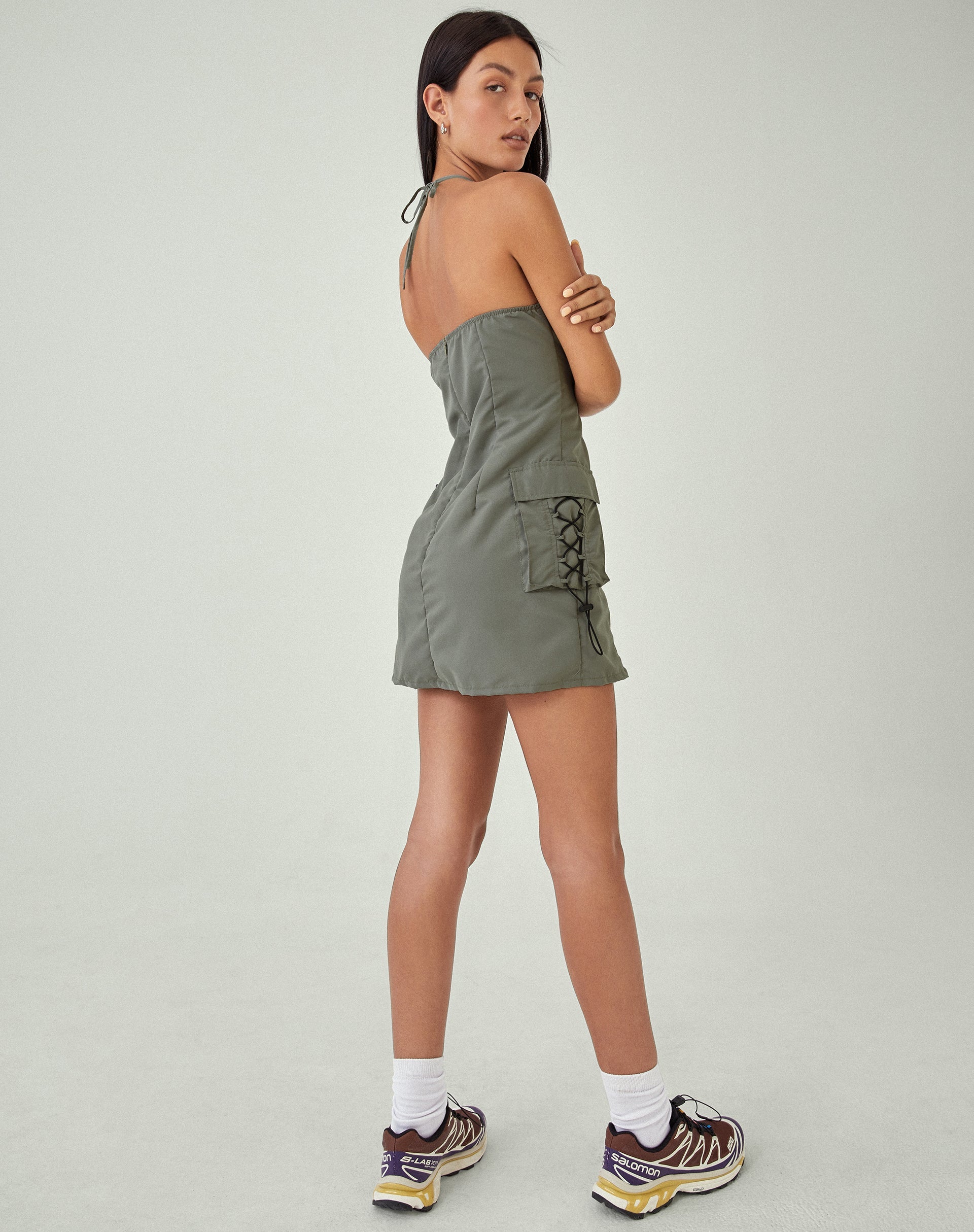 Immagine di MOTEL X JACQUIE Schmidt Mini Abito in Grigio