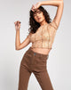 Immagine di Tinara Crop Top in Tan Mushroom