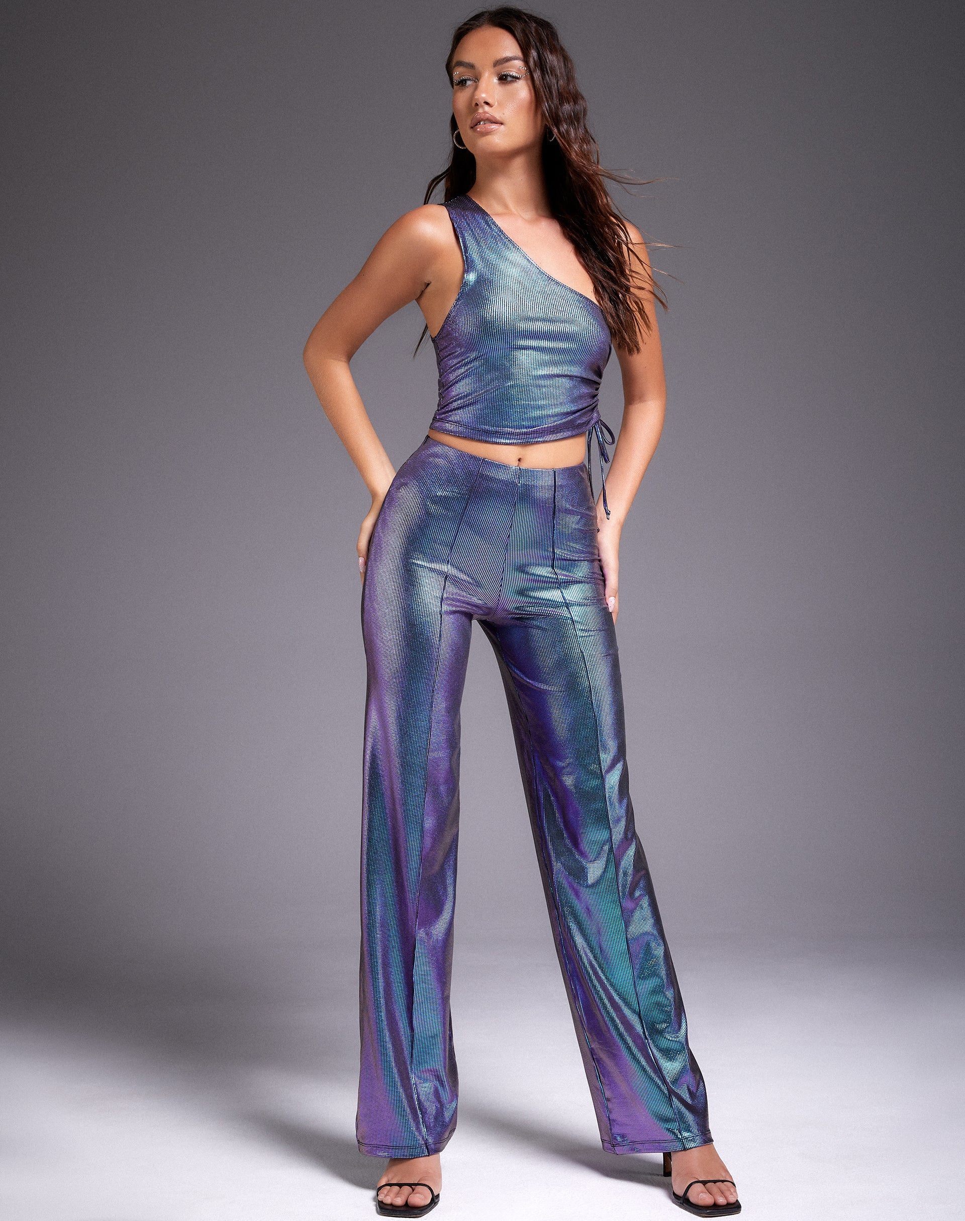 Immagine di Rutika Crop Top in viola olografico