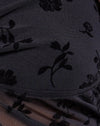 Flock floreale nero