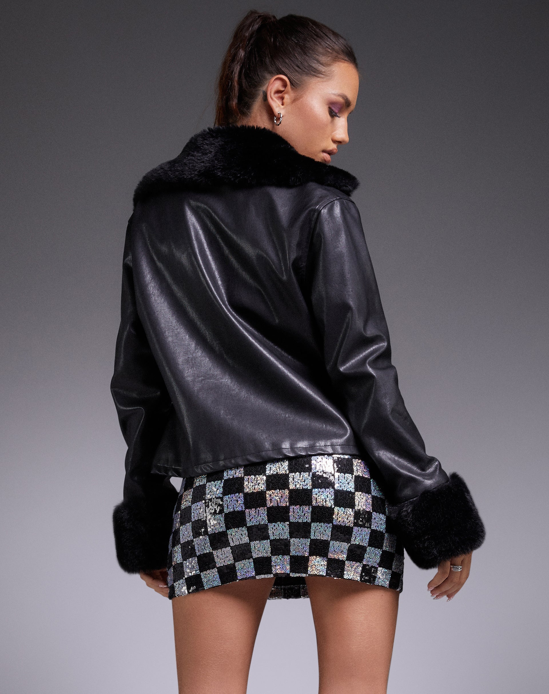 Immagine della giacca Neliya in Pu Black