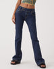 immagine di MOTEL X OLIVIA NEILL Jeans Bootleg a vita bassa con lavaggio vintage scuro