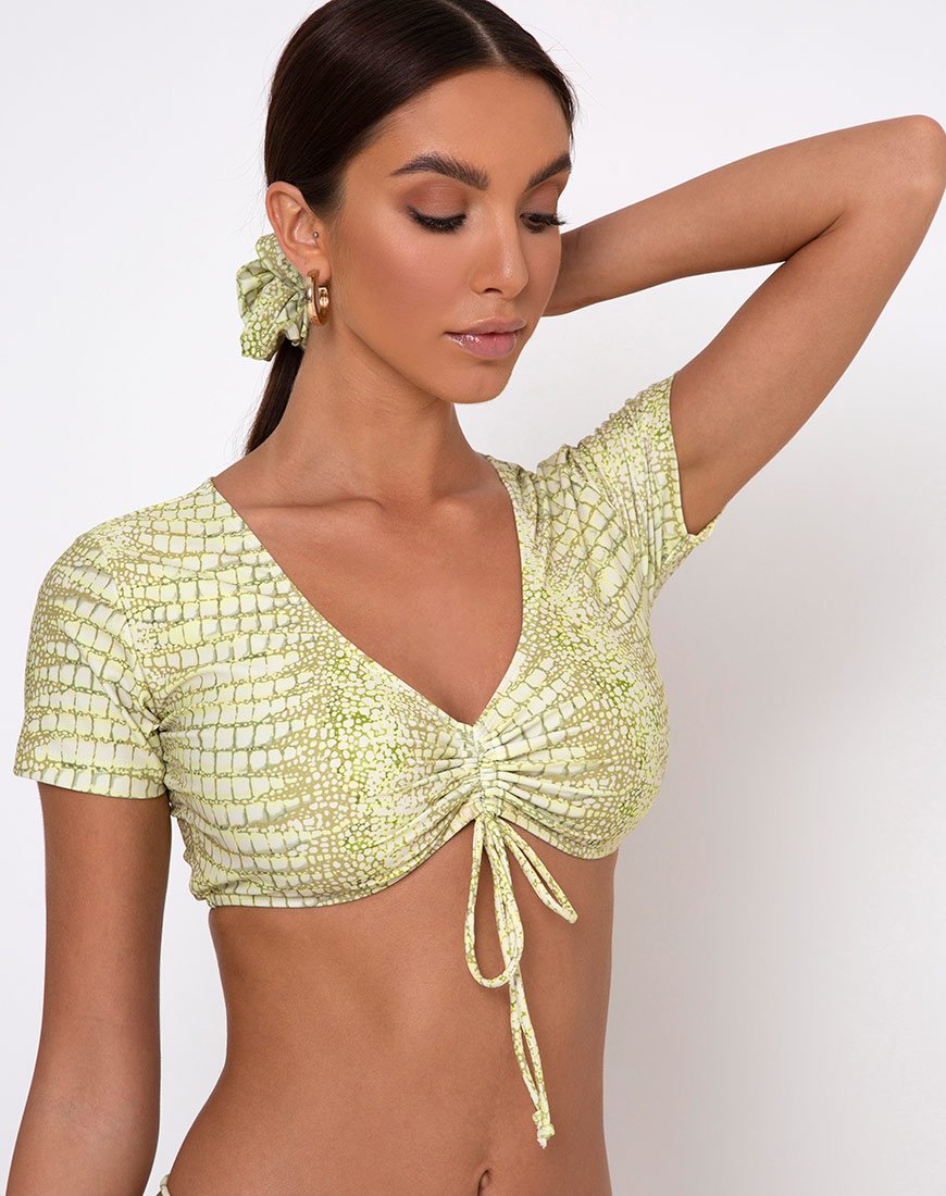 Top bikini Nachi in verde cocco
