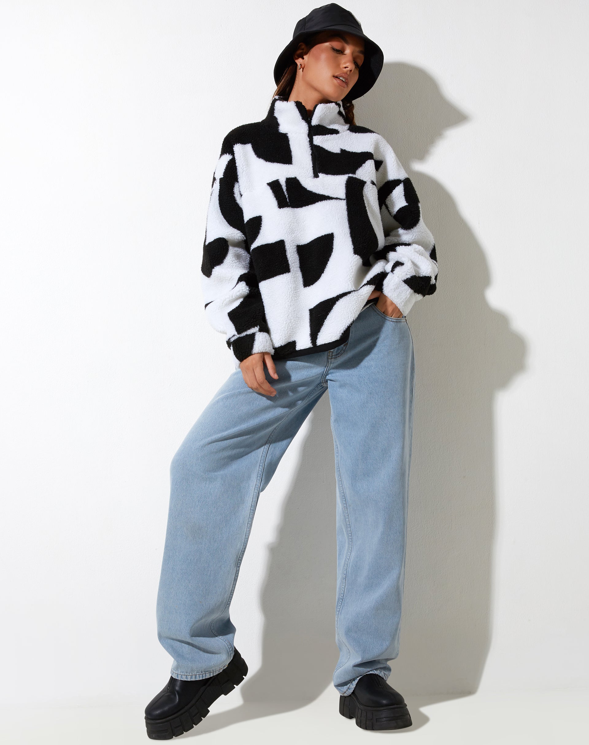 Giacca Naira in Geo Black and White
