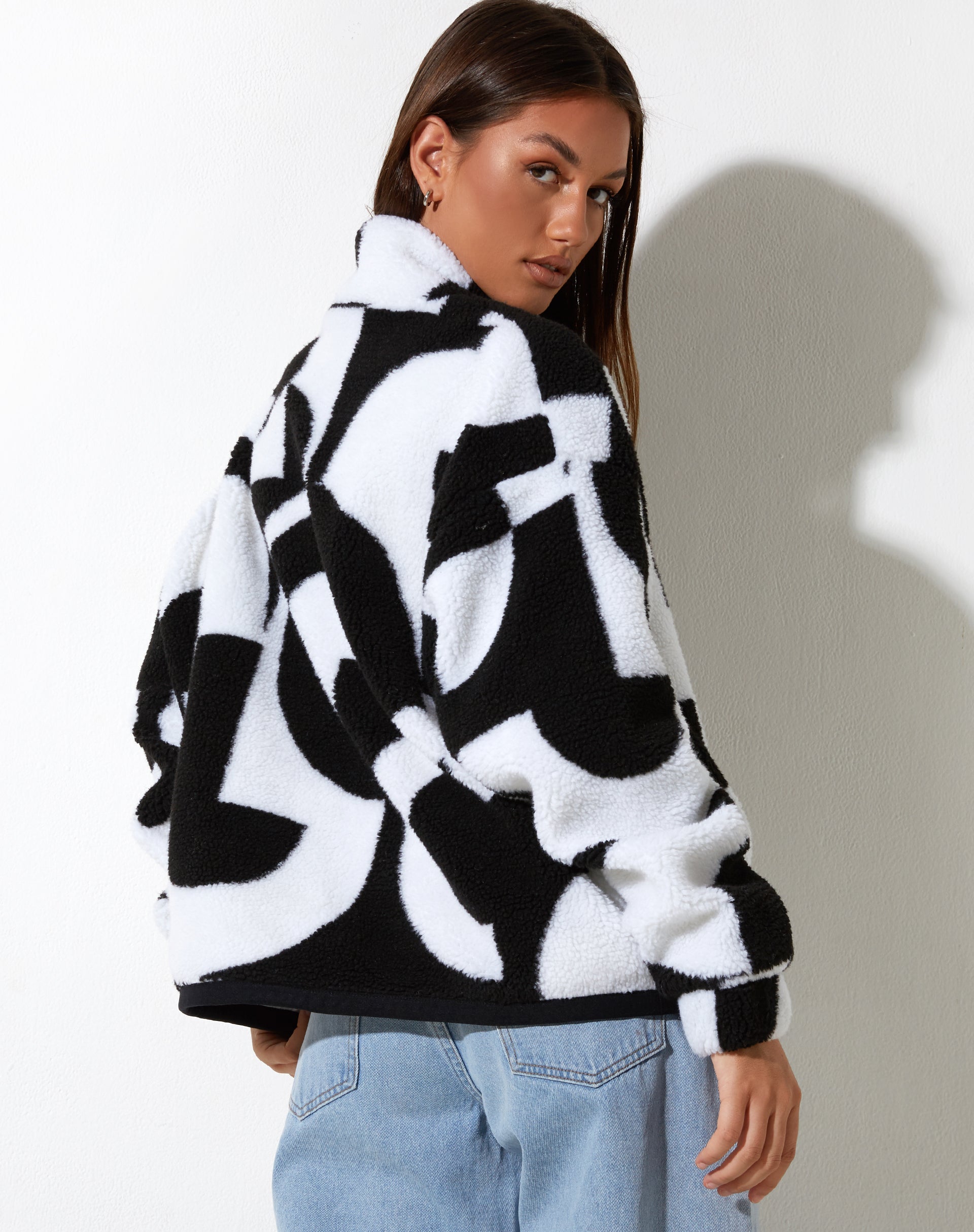 Giacca Naira in Geo Black and White