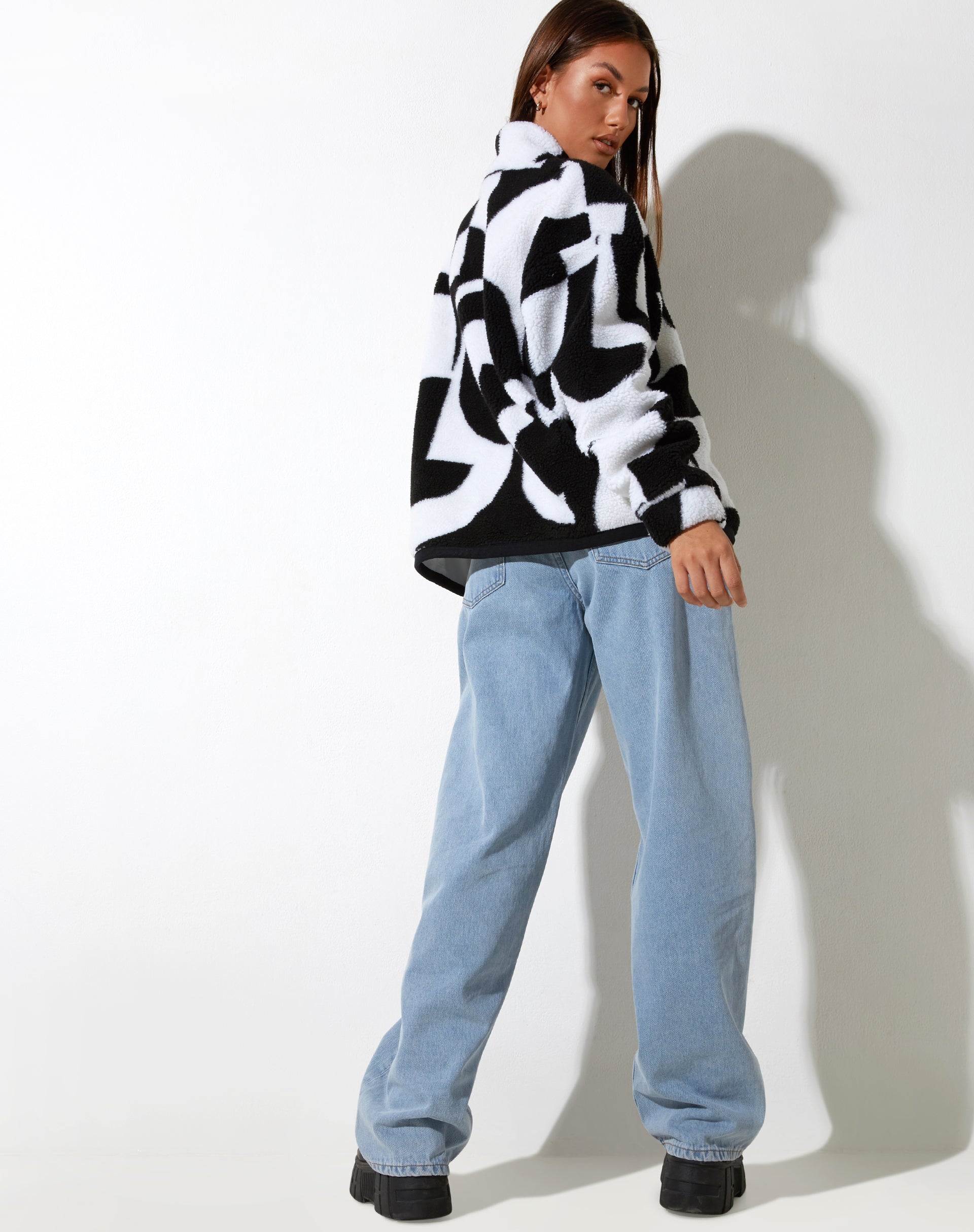 Giacca Naira in Geo Black and White
