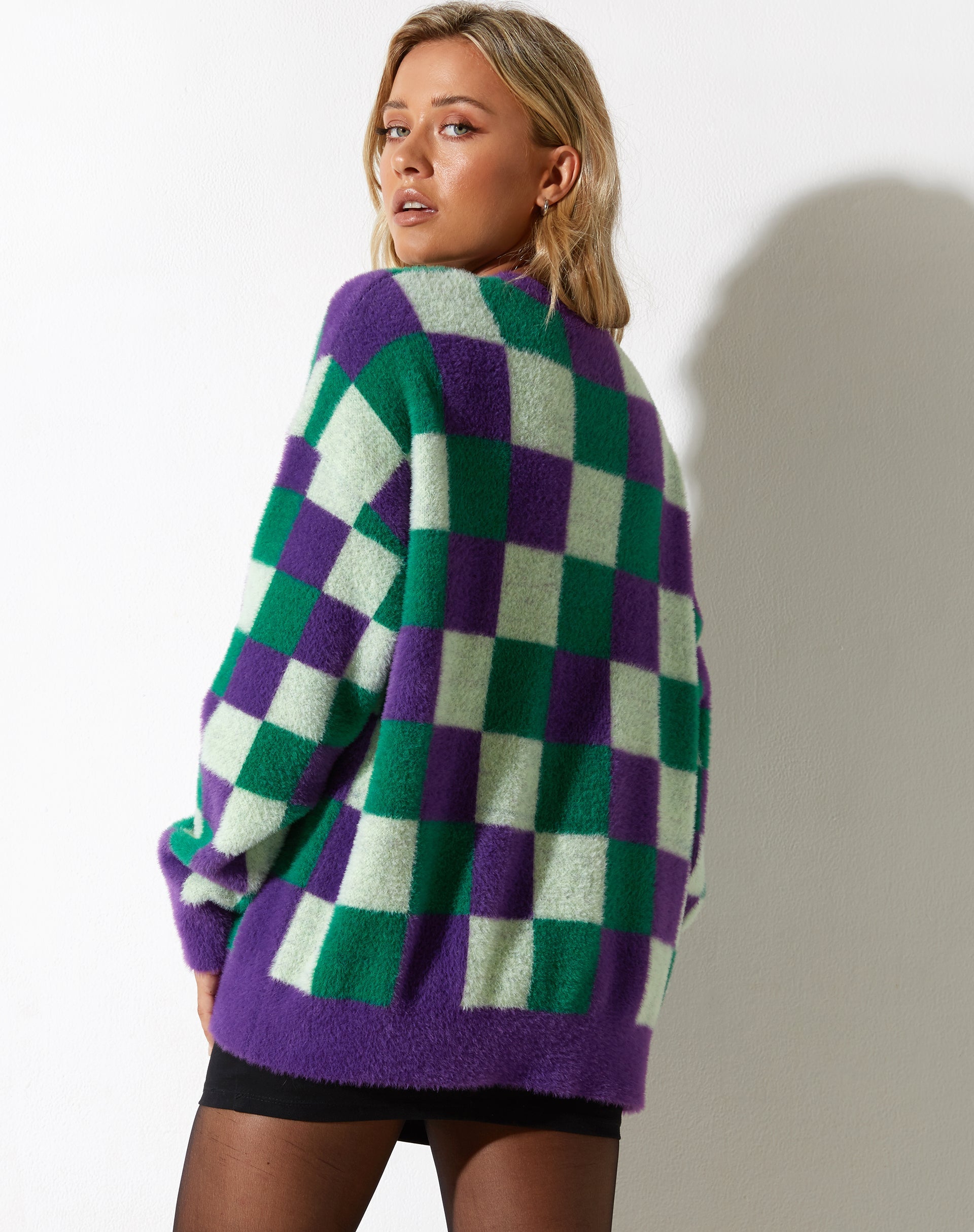 immagine di Namari Jumper in Check Green Purple