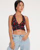 immagine di Nanda Crop Top in nero ciliegia