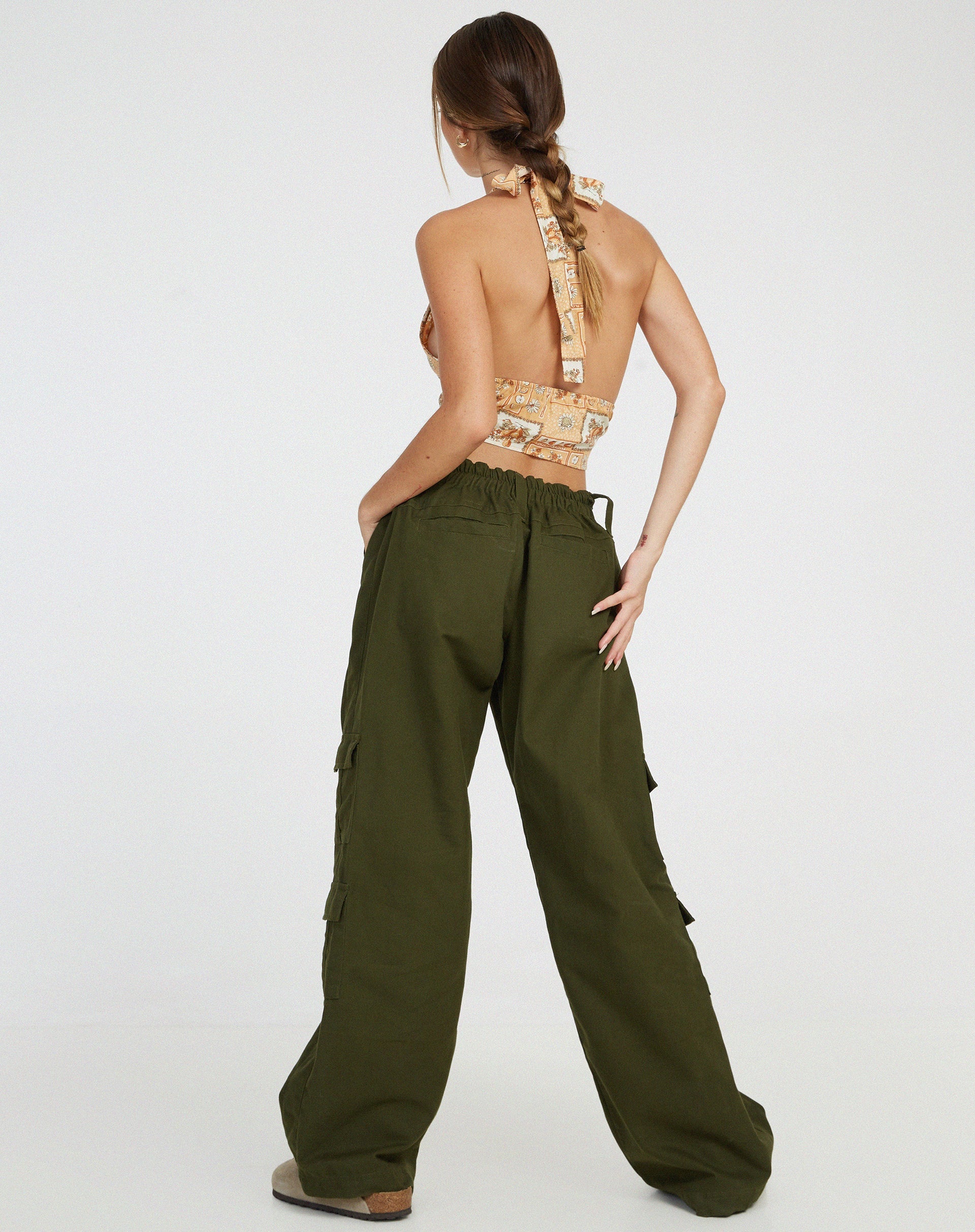 immagine di Nanda Crop Top con stampa Picnic marrone