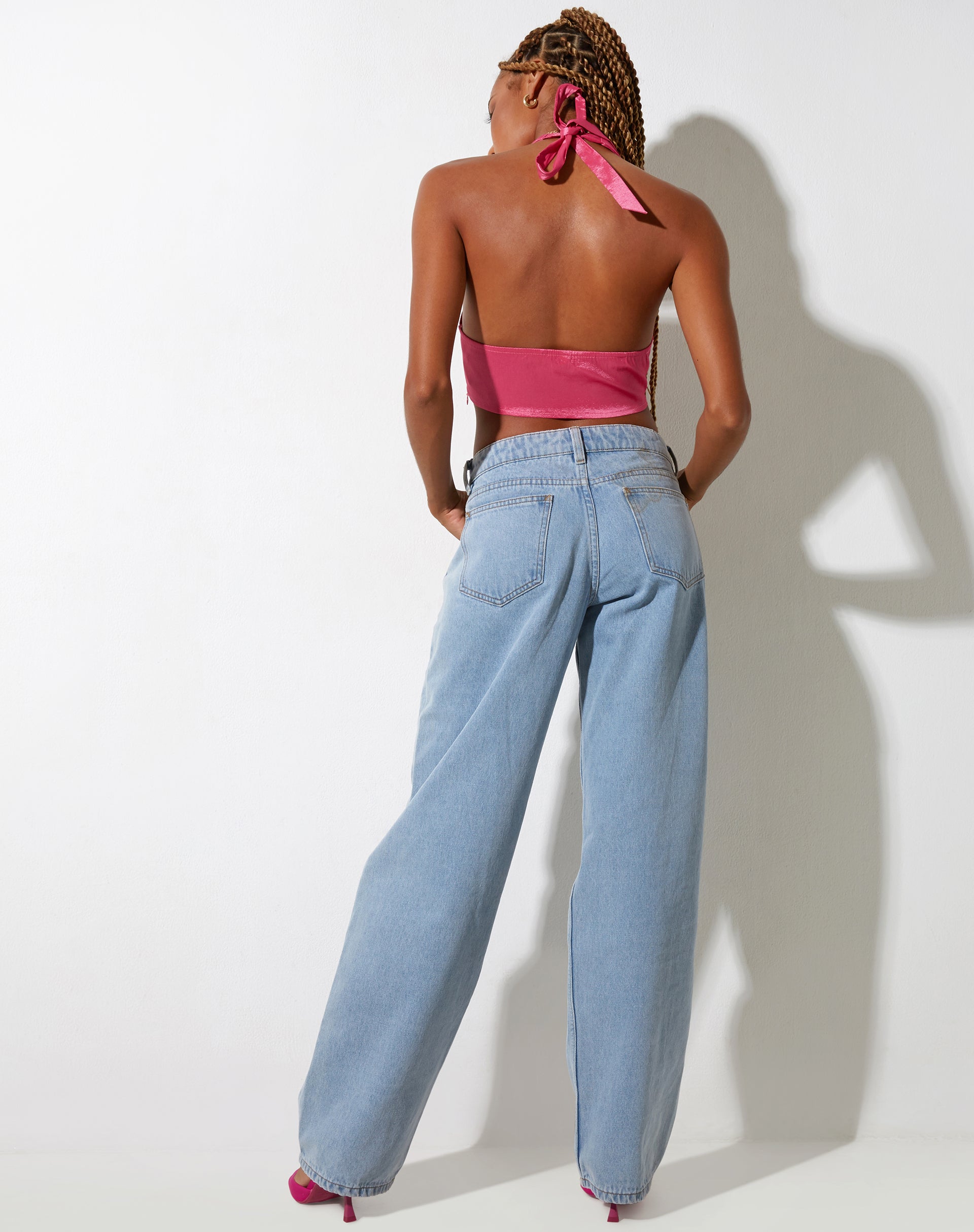 immagine di Nanda Crop Top in Satin Pink