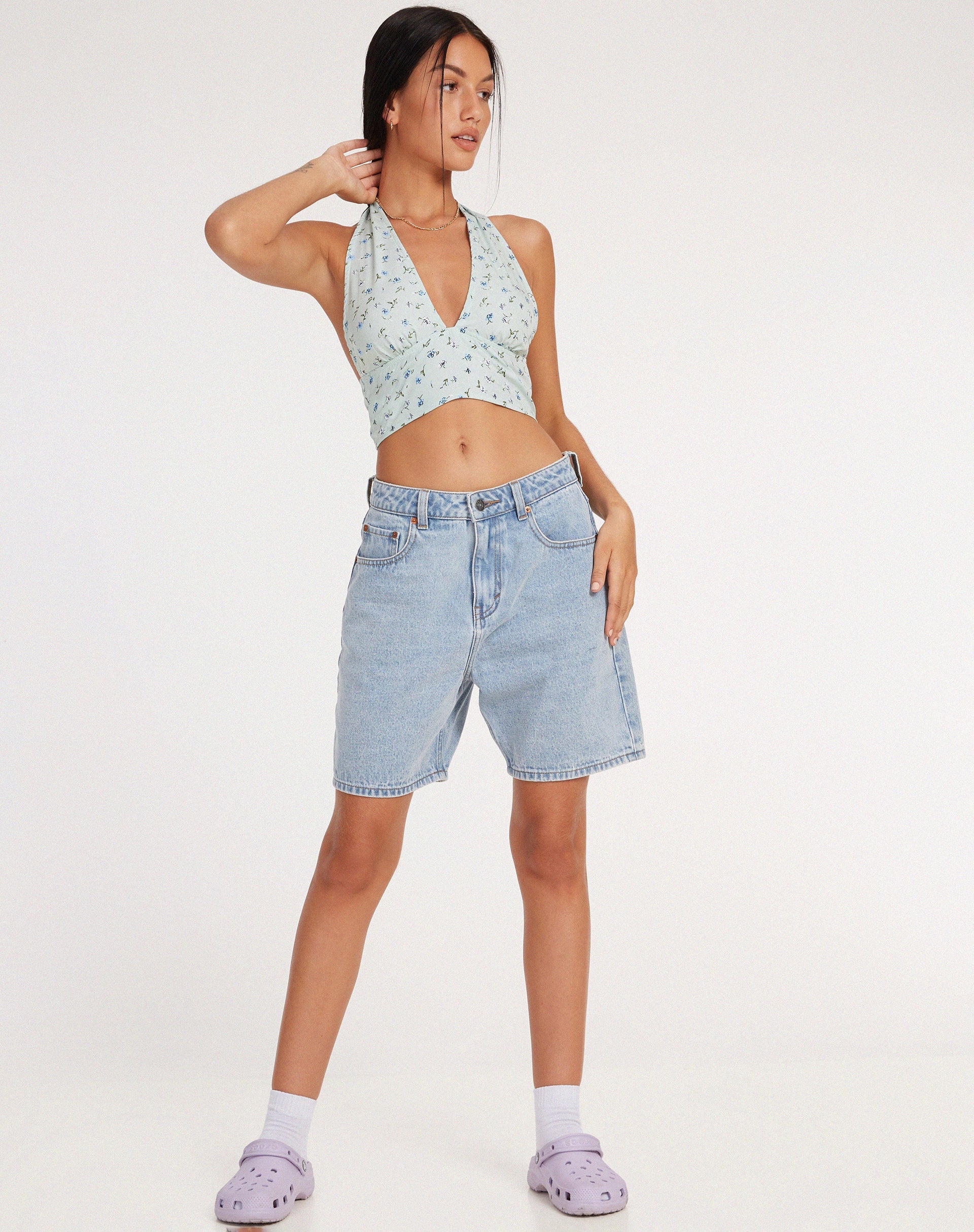 immagine di Nanda Crop Top in Pretty Petal Green