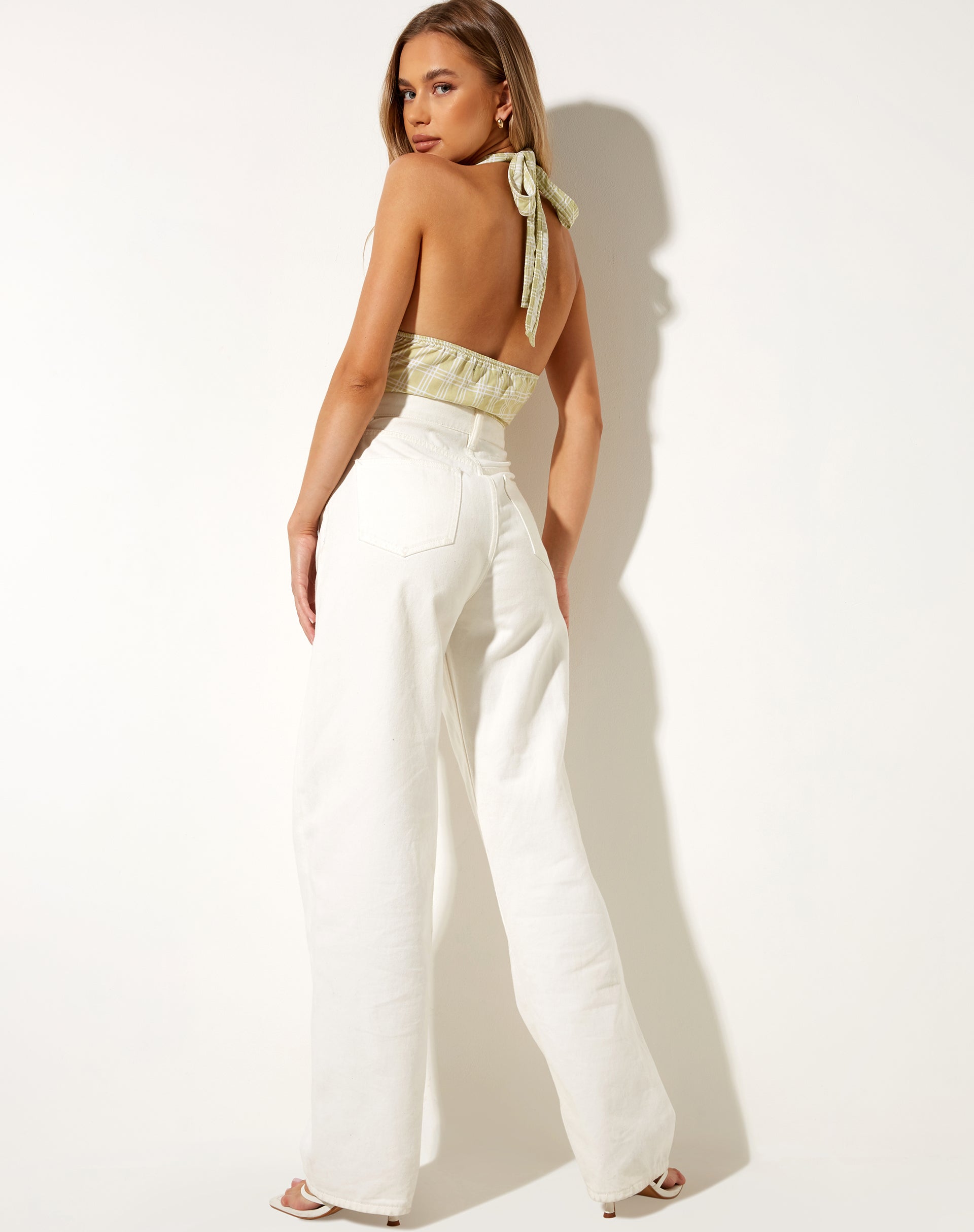 Immagine di Nanda Crop Top in salvia check