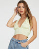 immagine di Nanda Crop Top in Satin Rose Pistacchio