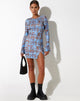 immagine di Nariko Bodycon Dress in blu fotografico