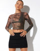 immagine di Narita Crop Top in Foto Brown