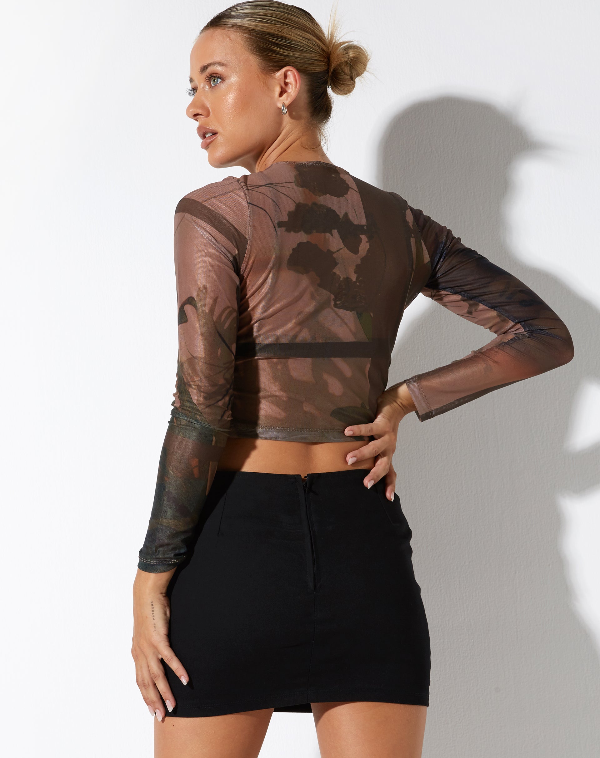 immagine di Narita Crop Top in Foto Brown