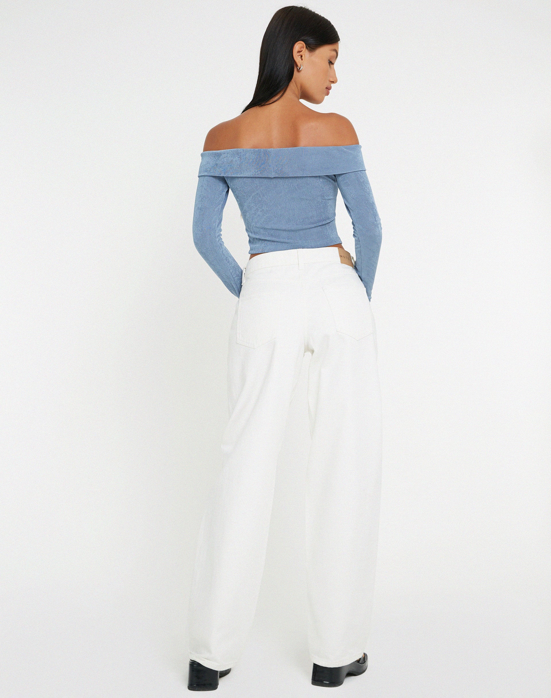 immagine di Nasari Crop Top in Blue Grey