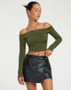 immagine di Nasari Crop Top in Khaki