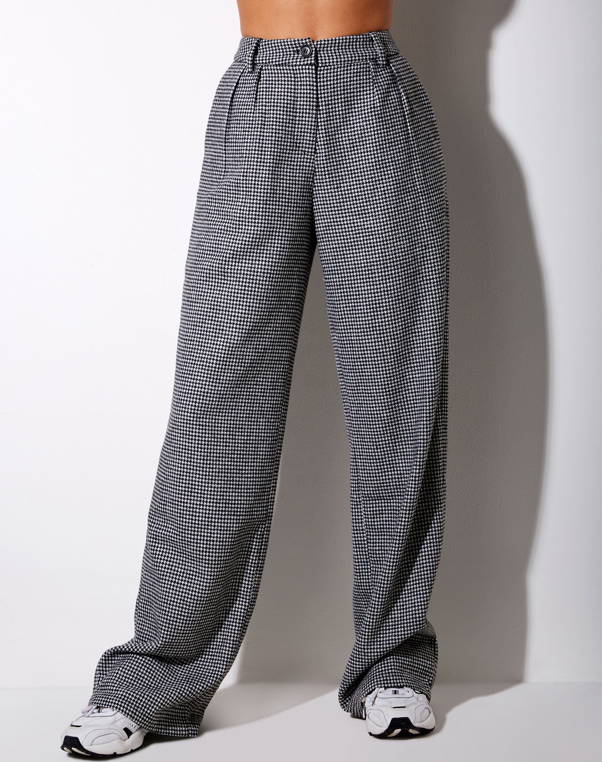 Immagine dei pantaloni Natania in bianco e nero Dogtooth