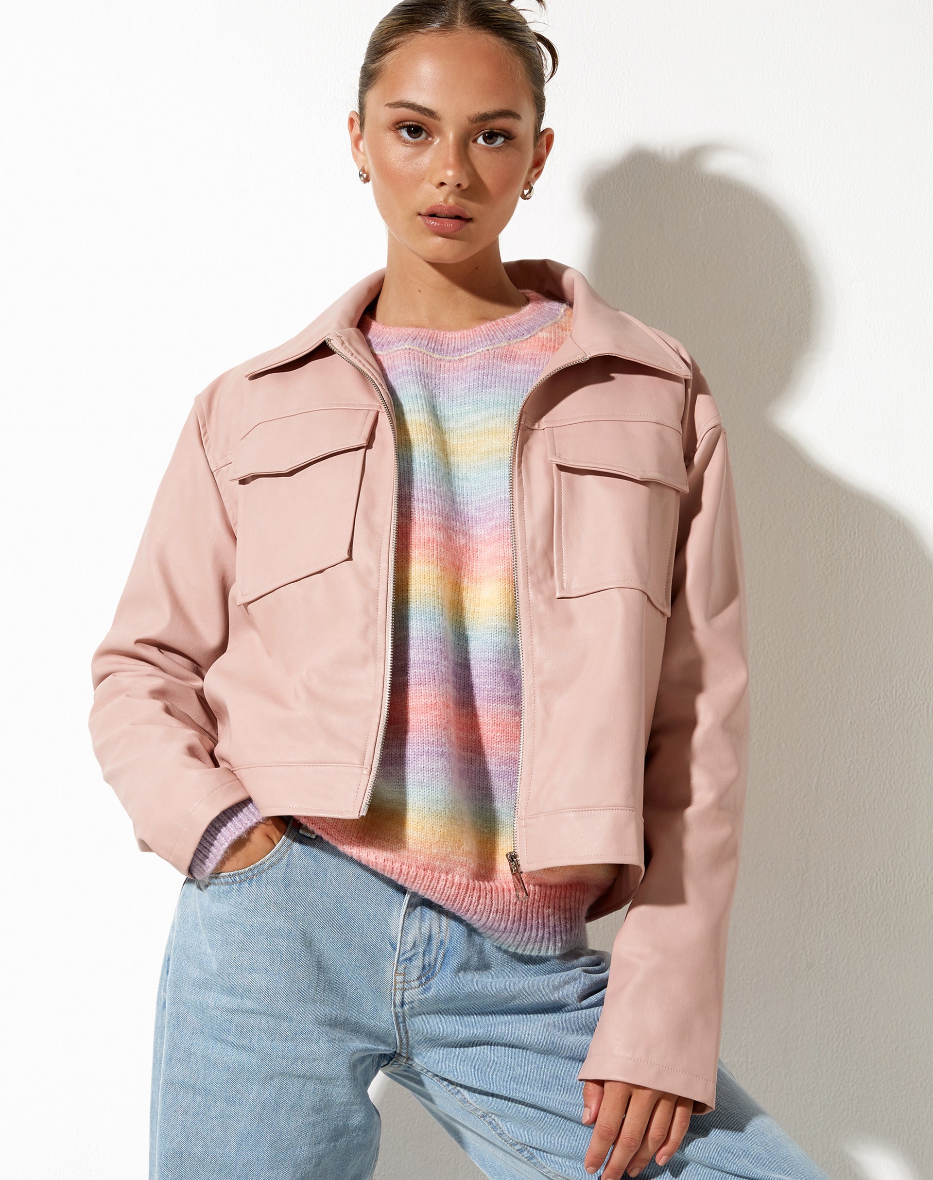 immagine della giacca Natara in PU Soft Pink