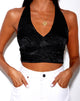 Immagine di Naya Crop Top in Satin Zebra Nero