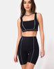 Immagine di Neho Cycle Short in nero con linea Piping