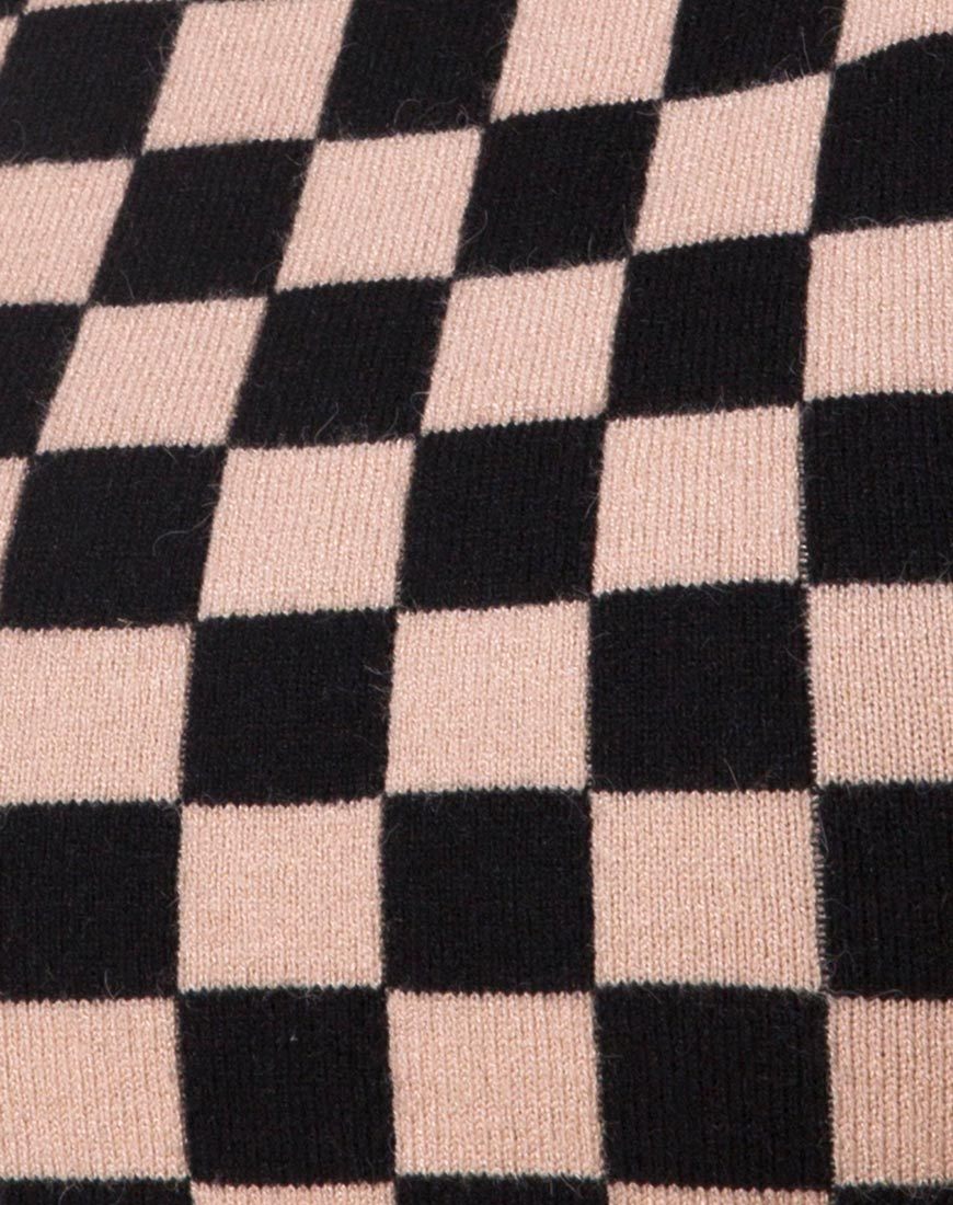 Immagine di Nelle Crop Top in Checkerboard Tan