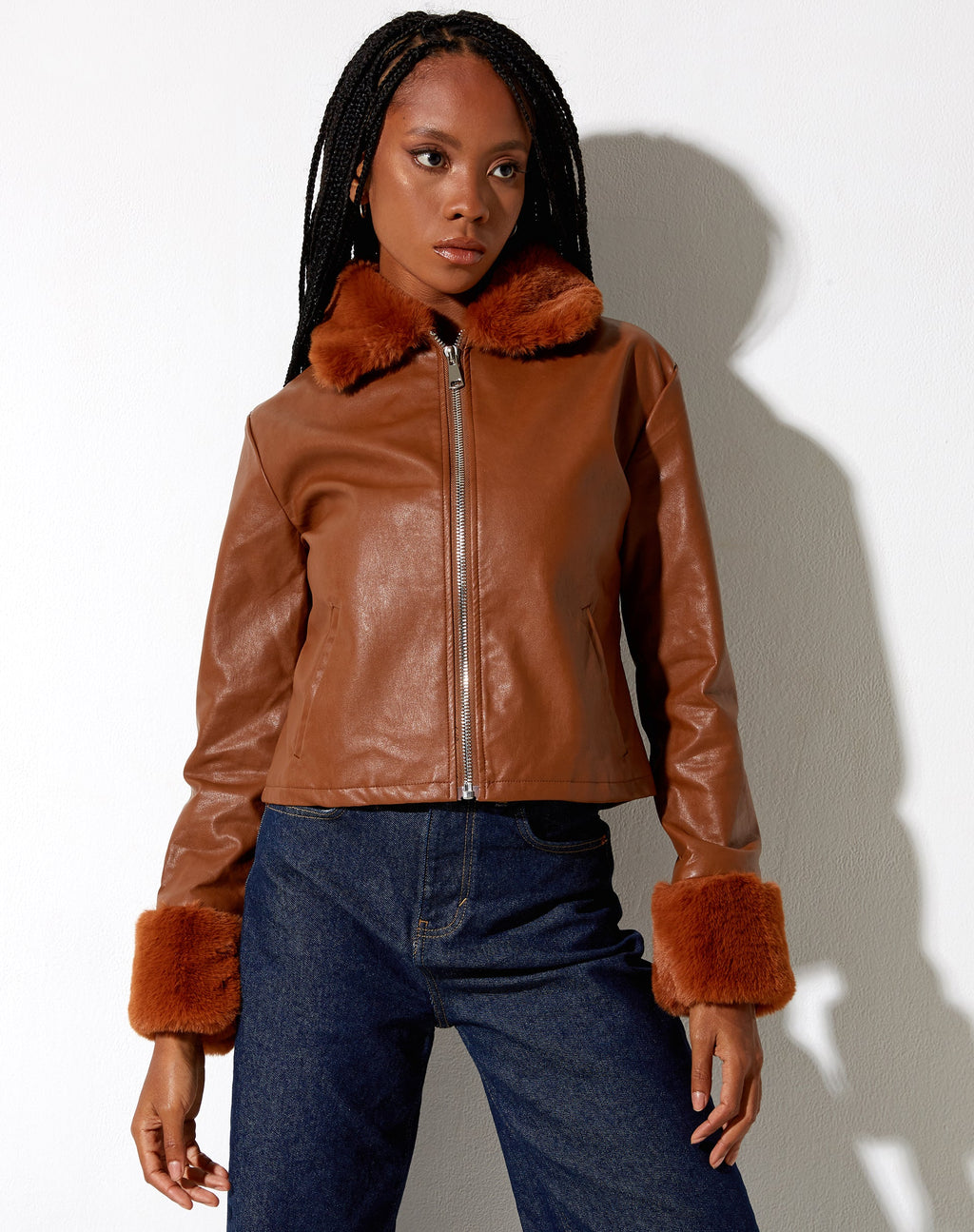 Giacca Neliya in Pu Brown