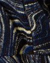 Blu increspato Nero e Avorio