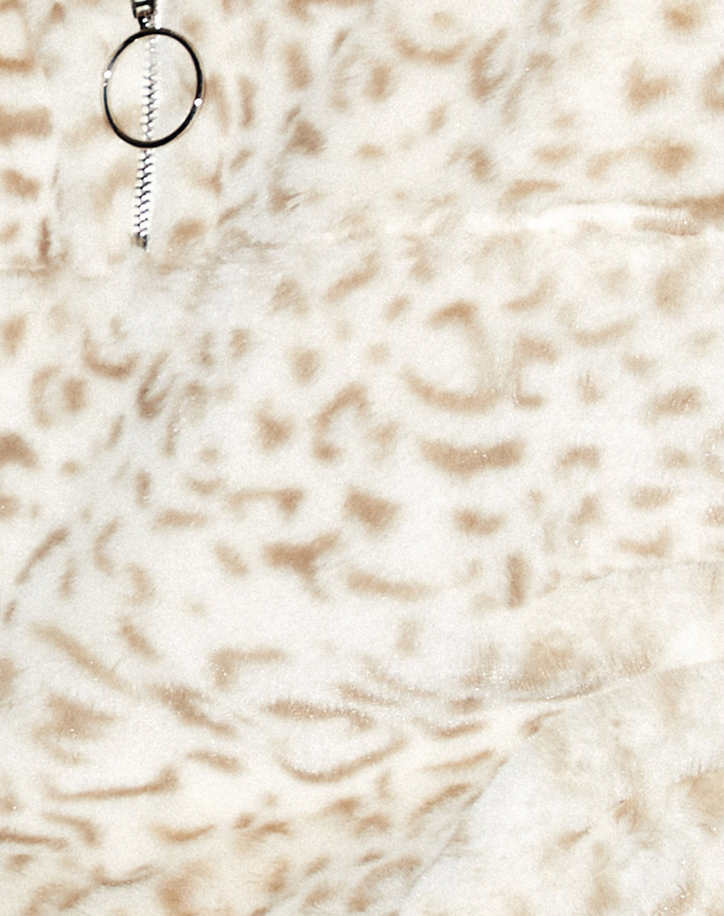 Nero Ring Pull Jacket in bianco e crema animalier