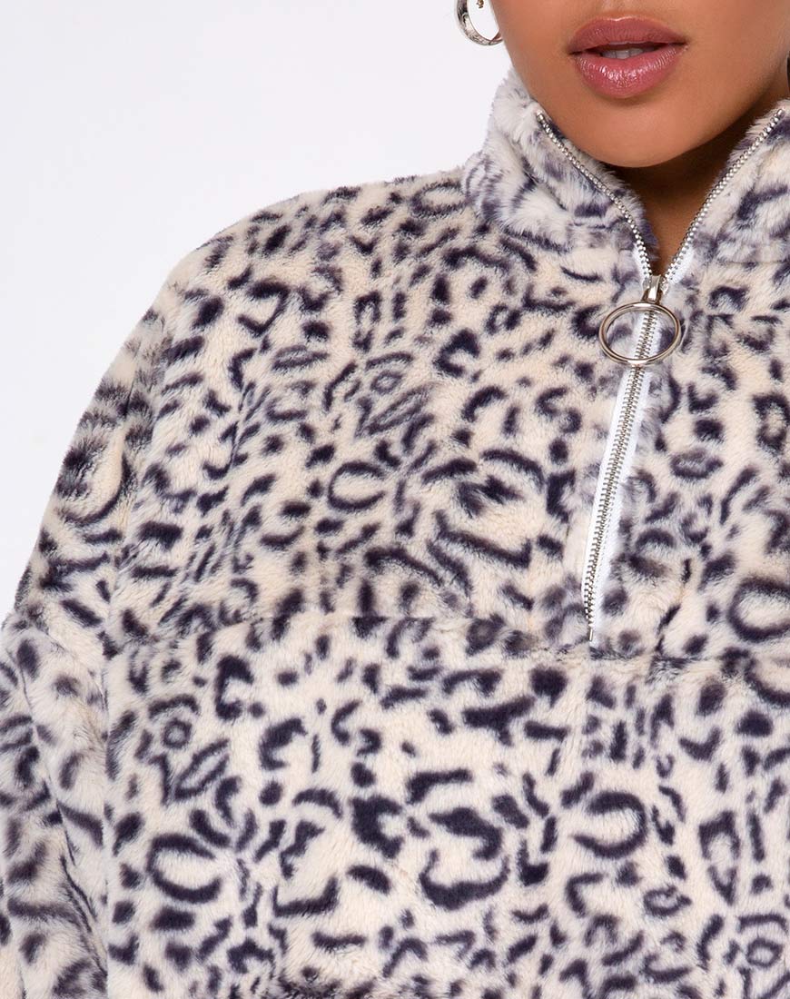 Immagine di Nero Ring Pull Jacket in White Leopard