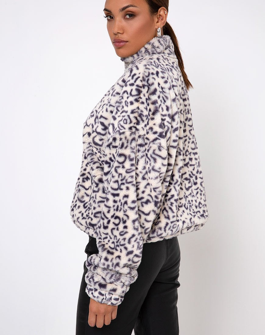 Immagine di Nero Ring Pull Jacket in White Leopard