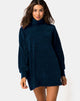 Neve - Vestito a maglione oversize in ciniglia blu